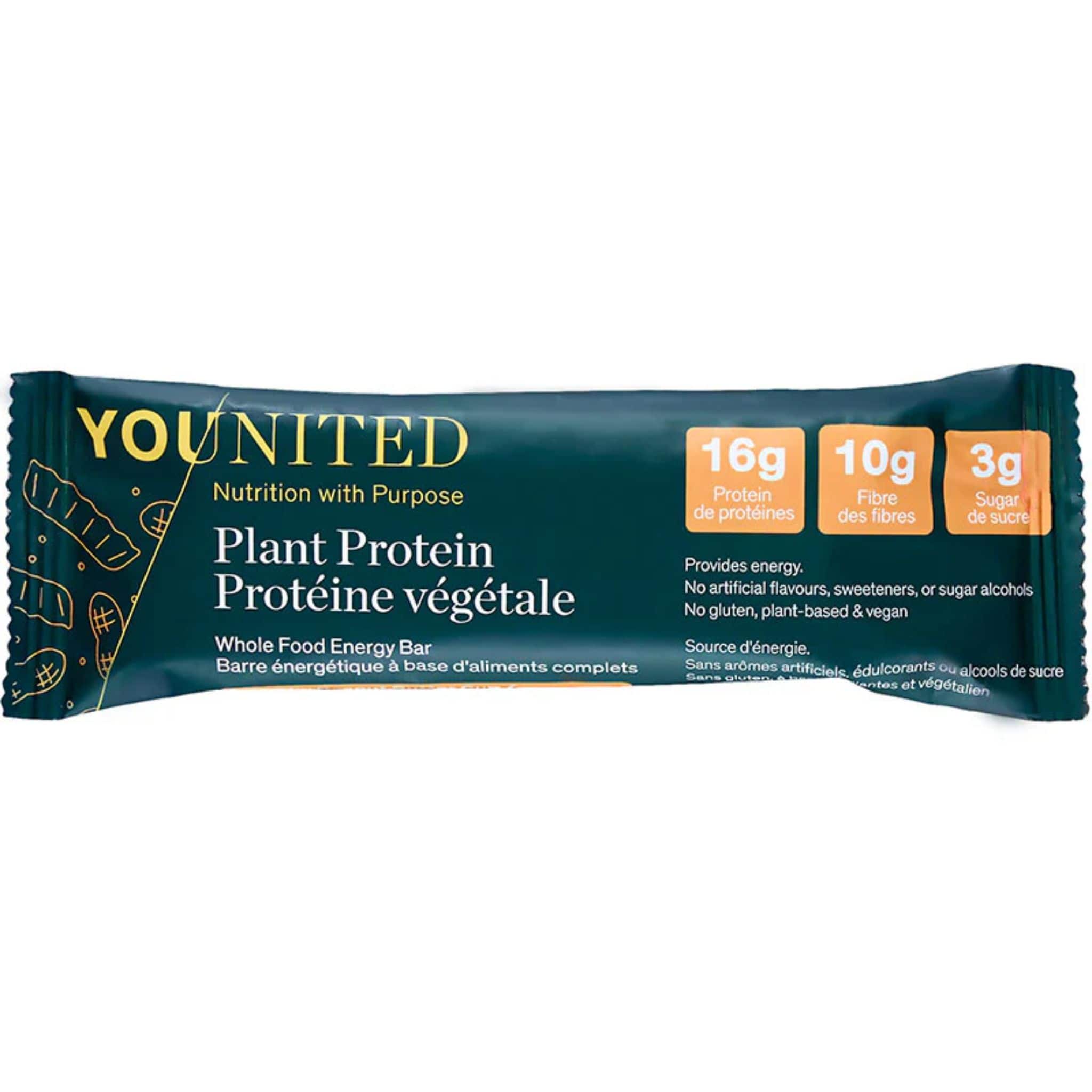 Younited Plant Protein Snack Bar, High Protein High Fibre Low Sugar Protein Bar, Box of 12 Bars - Image 8